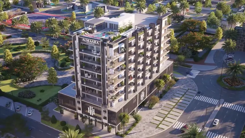 A still from the Pyctom visualization of Almaara Residences